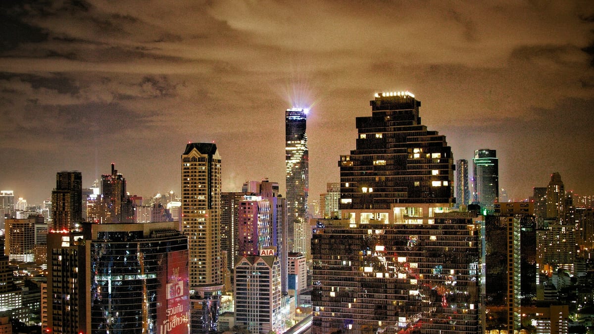 Bangkok night skyline — Thailand stay and visa